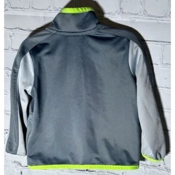 Boys Sz 18 Months Gray Full Zip Lightweight Logo Athletic Jacket Pockets NIKE - Picture 3 of 3